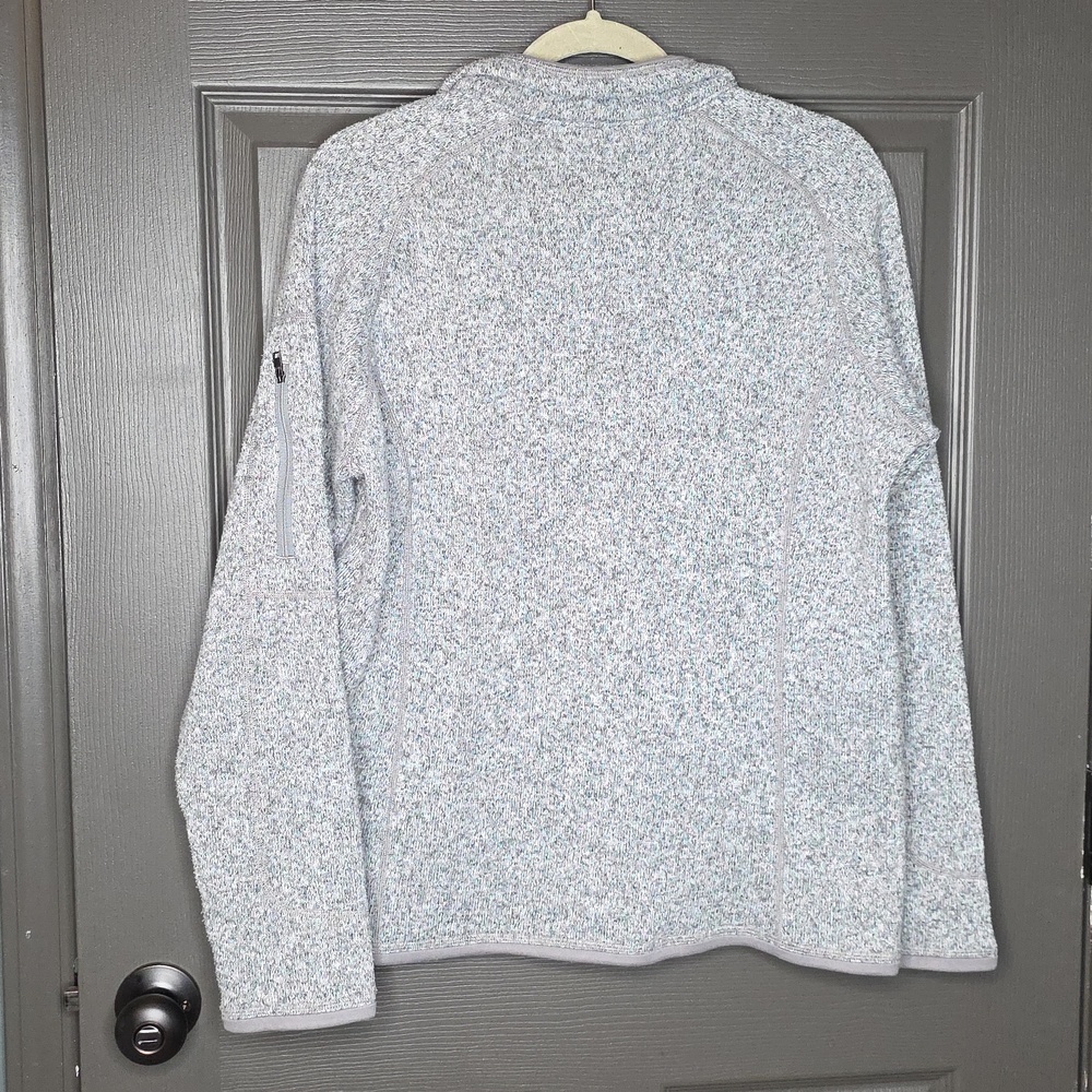 Patagonia Light Gray Quarter-Zip Fleece Pullover Better Sweater Sz LARGE - Picture 6 of 6
